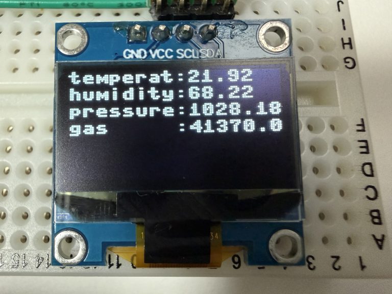 ESP32のMicroPythonで温湿度をディスプレイモジュールに表示する方法